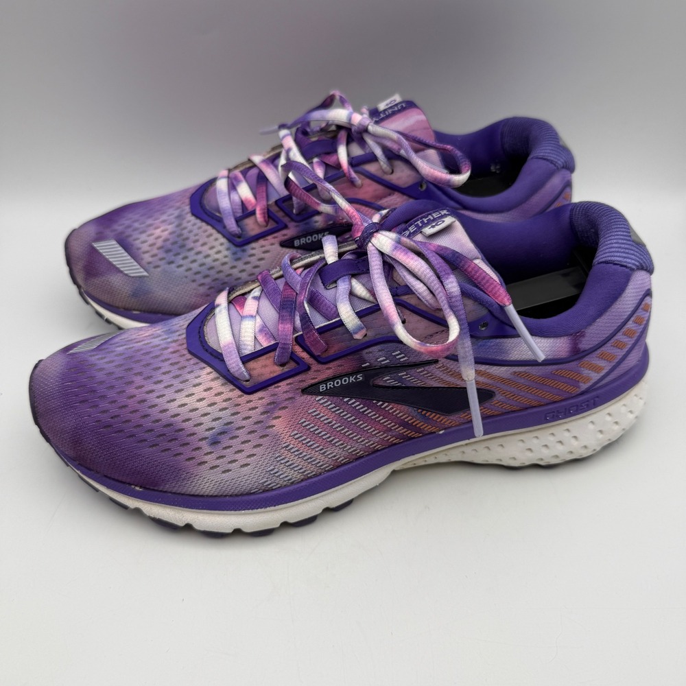 Brooks Ghost 13 Unity Together Women Size 9 Purple Tie Dye Running Shoes